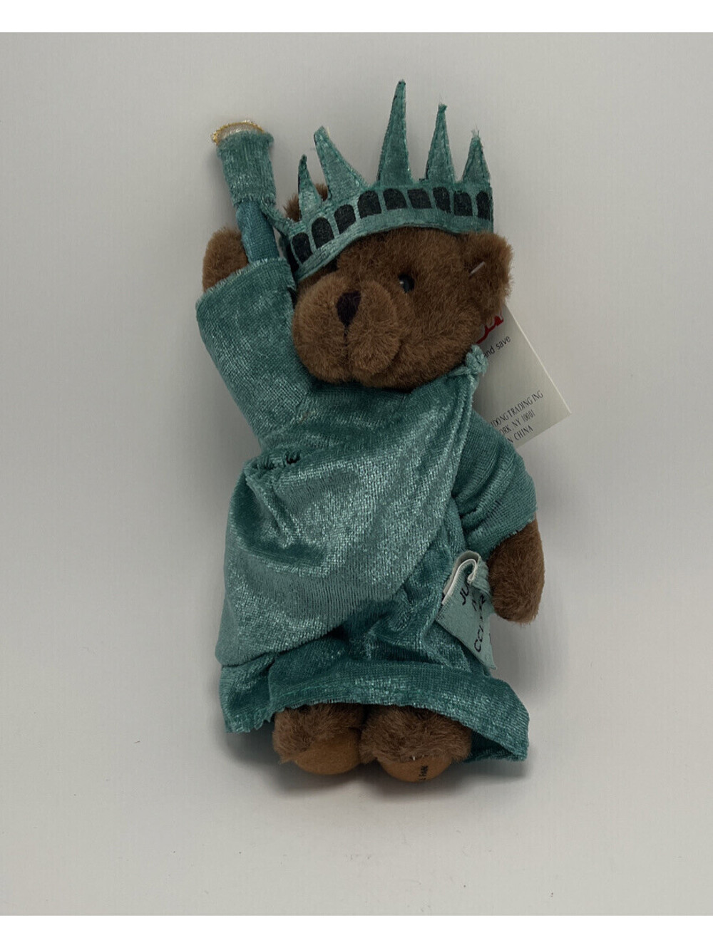 1997 NY Statue of Liberty Teddy Bear Li'l Liberty Vintage 9" Souvenir